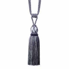 Highland Tassel Tieback - Charcoal