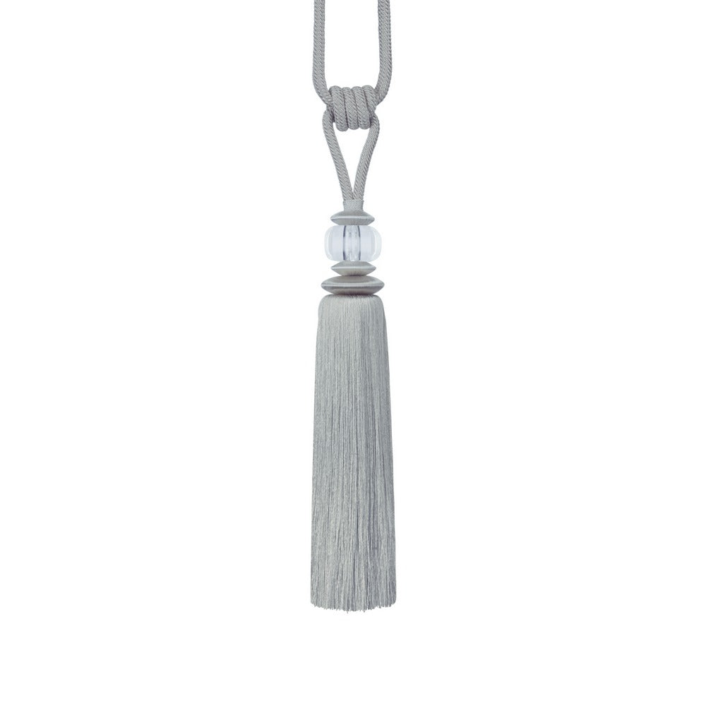 Mirage Single Tassel Tieback - Platinum