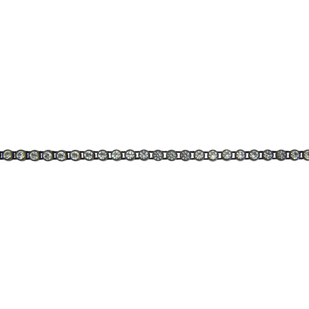 Single Crystal with Black Backing Decorative Trim