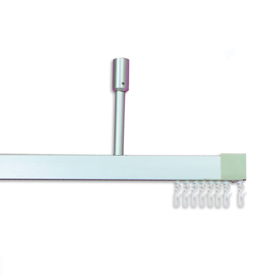 Silent Gliss 6100 Right Hand Bend Silver Shower Rail