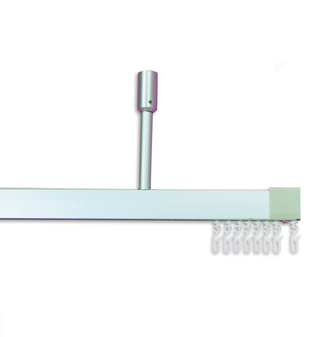 Silent Gliss 6100 1 Bend Silver Shower Rail