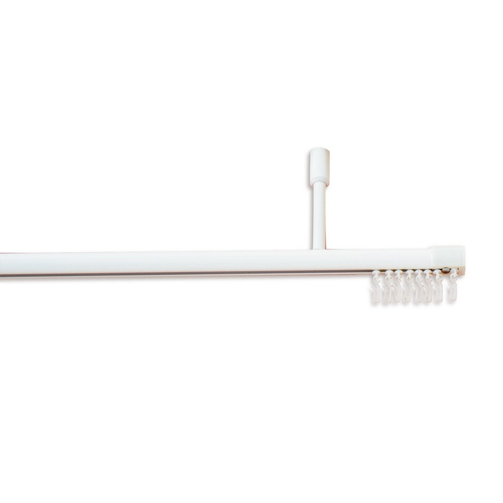 Silent Gliss 30mm 6103 1 Bend Silver Shower Rail