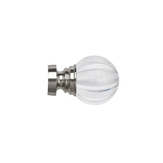 35mm Segmented Ball Finial Pk 2 Satin Silver