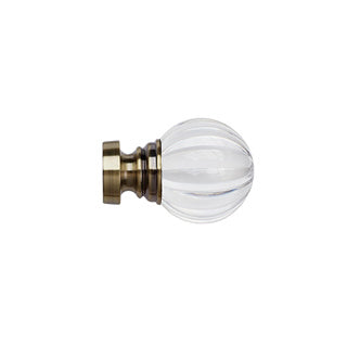 35mm Segmented Ball Finial Pk 2 Antique Brass