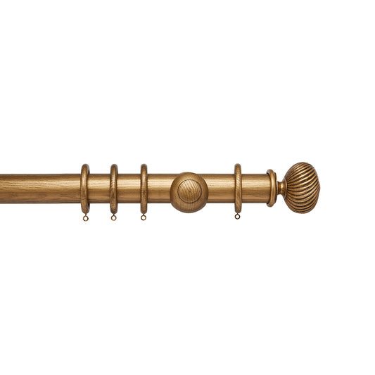 45mm Ashbridge Sezincote Wood Complete Pole Set - Baroque Gold