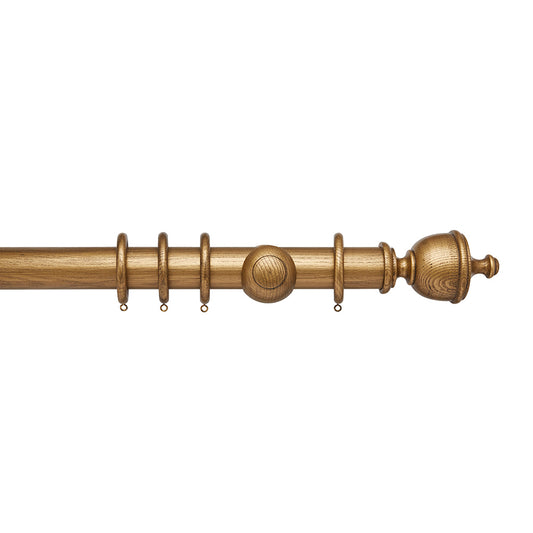 45mm Ashbridge Chatsworth Wood Complete Pole Set - Baroque Gold