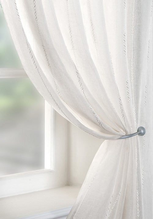 Chain White Voile Panel