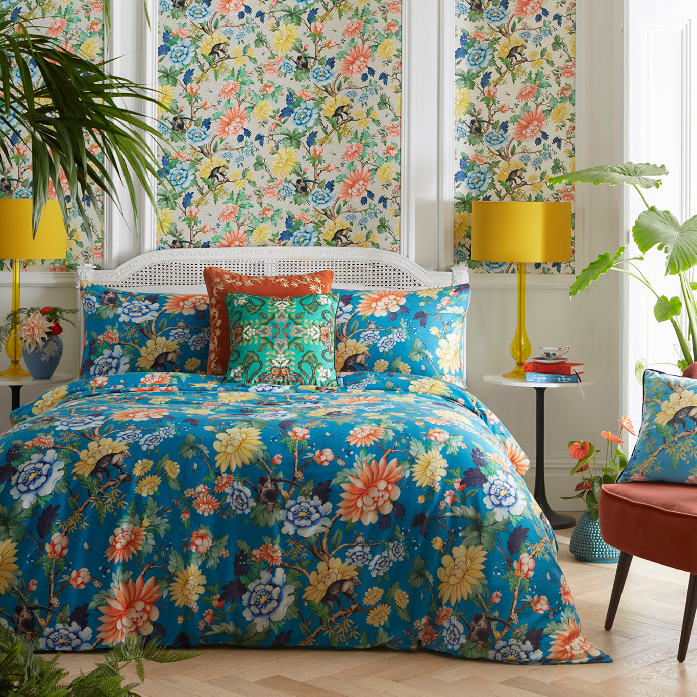 Sapphire Garden Duvet Set - Sapphire