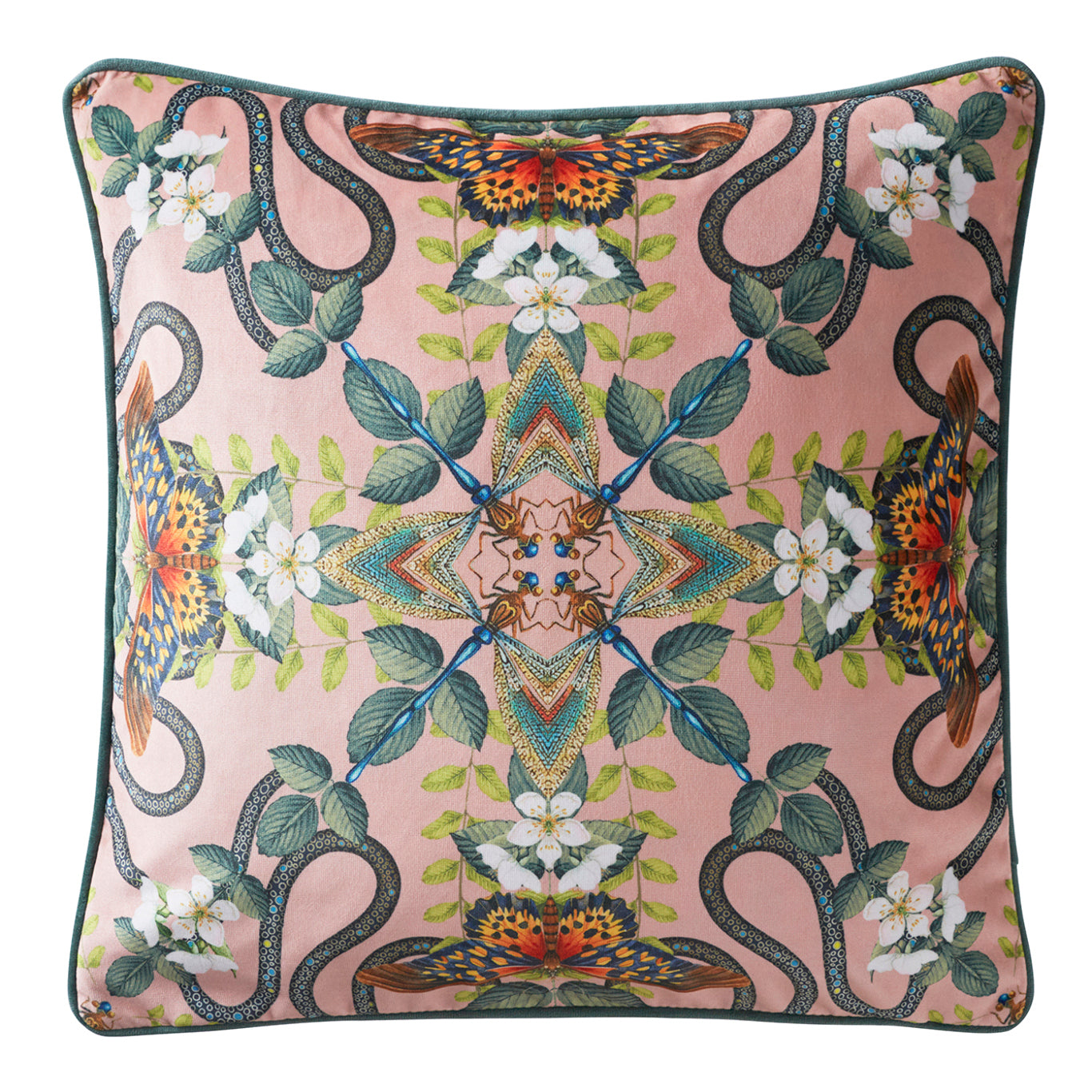 Emerald Forest Cushion - Blush