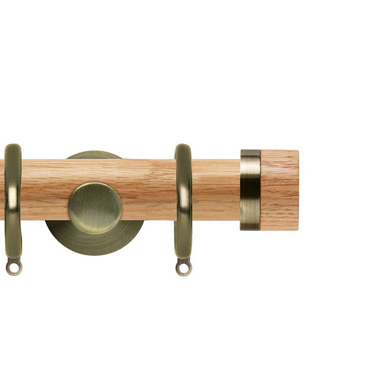 35mm Wood Stud Complete Pole Set - Spun Brass Effect