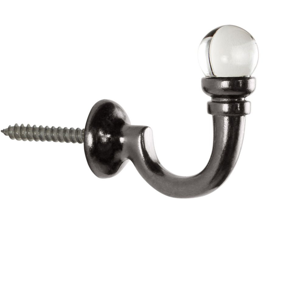 Clear Ball Tassel Hook - Black Nickel