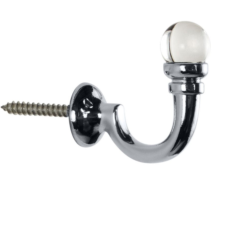 Clear Ball Tassel Hook - Chrome