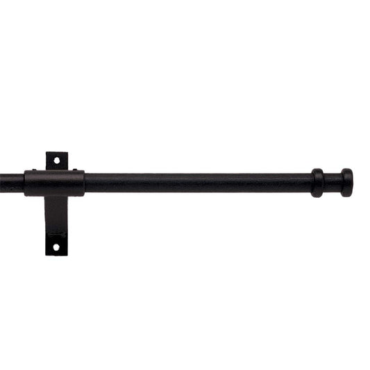 16mm Black Iron Wrought Pole Set - Stopper