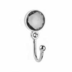 Swish Crystal Satin Tieback Hook Pair - Chrome