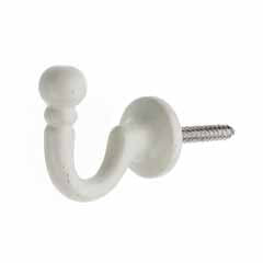 Swish Ball End Tassel Hook Pair - Cream