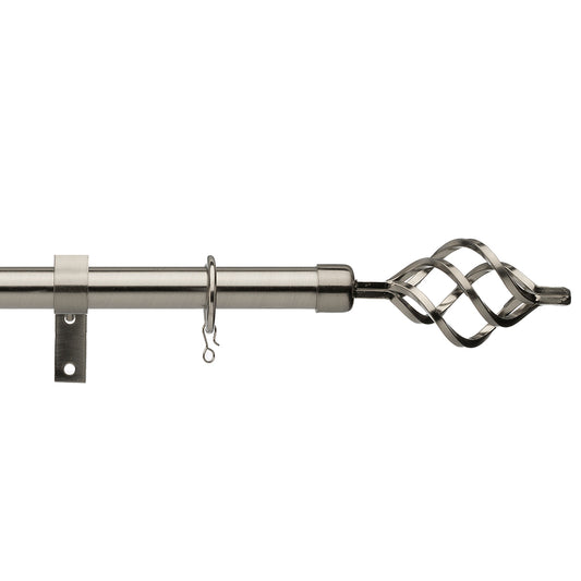16-19mm Universal Cage Extendable Pole Set - Satin Steel