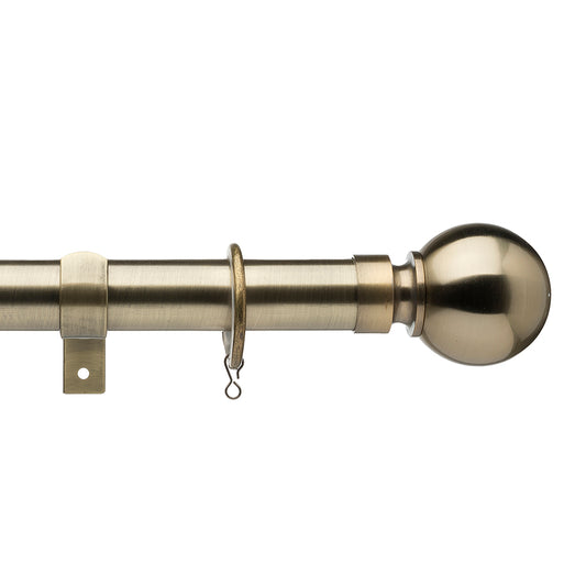 25-28mm Universal Ball Extendable Pole Set - Antique Brass