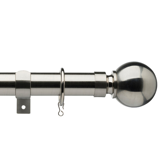 25-28mm Universal Ball Extendable Pole Set - Satin Steel