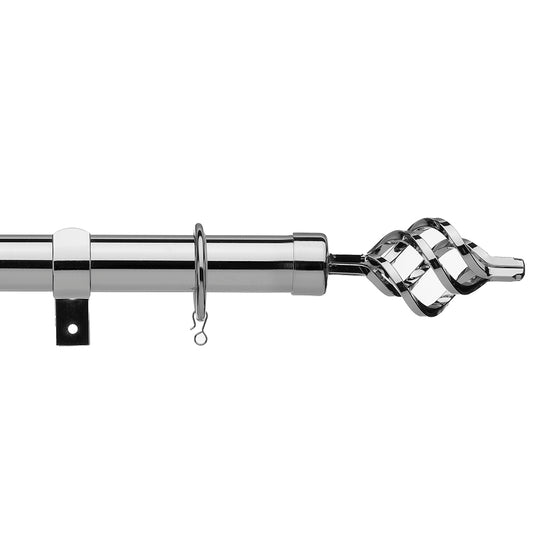 25-28mm Universal Cage Extendable Pole Set - Chrome