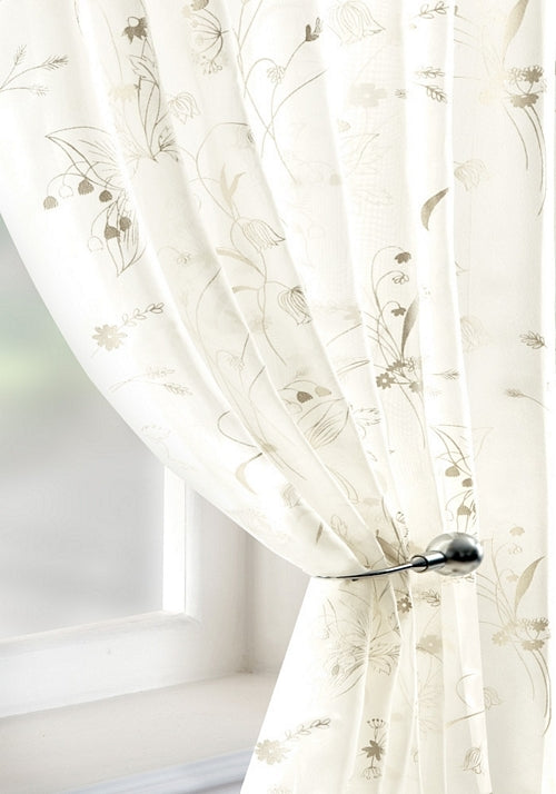 Wild Flower Cream Voile Panel