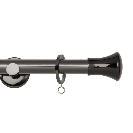 19mm Trumpet Complete Pole Set - Black Nickel