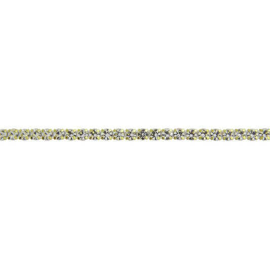 Single Crystal with Gold Metal Backing Decorative Trim