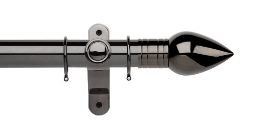 50mm Teardrop Complete Pole Set - Black Nickel