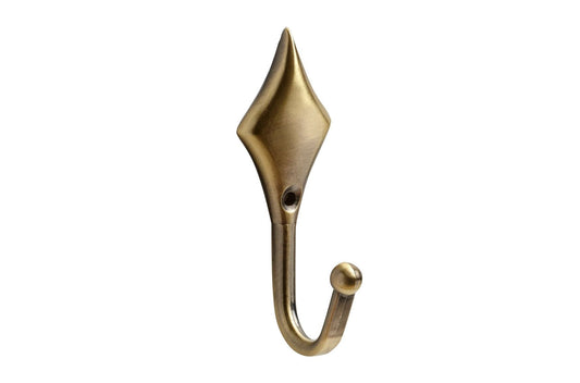 Diamond Tie Back Hooks Pk 2 - Antique Brass
