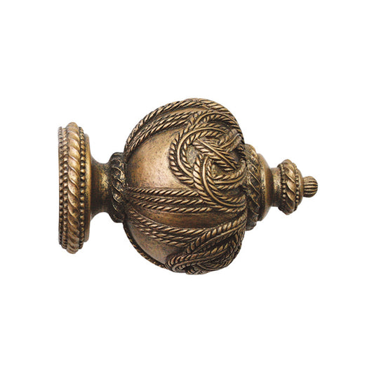 63mm Grande Rope Finial - Antique Gold