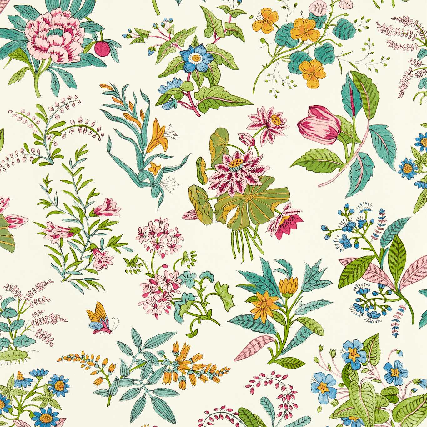 Woodland Floral Wallpaper