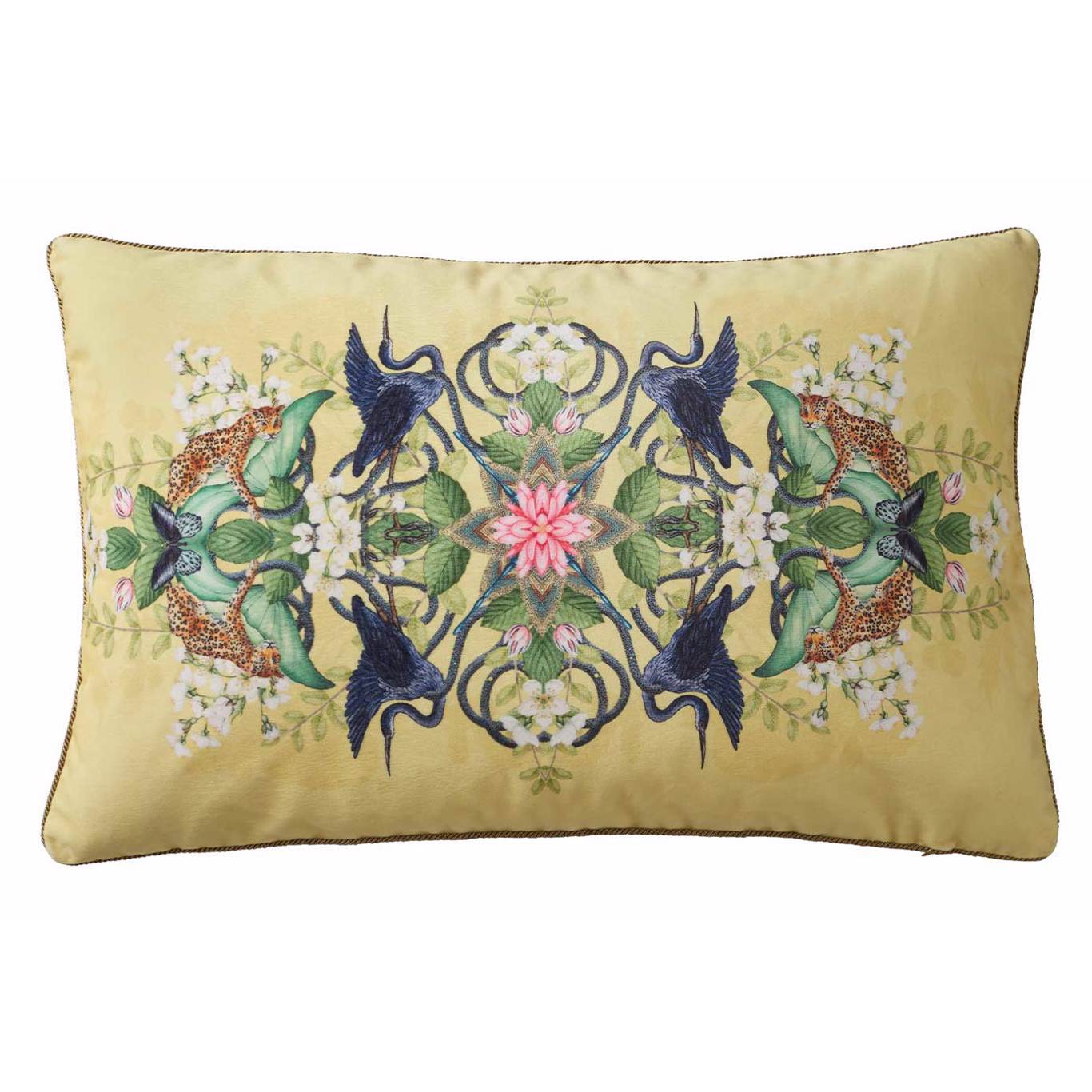 Wonderlust Tea Story Cushion - Citron