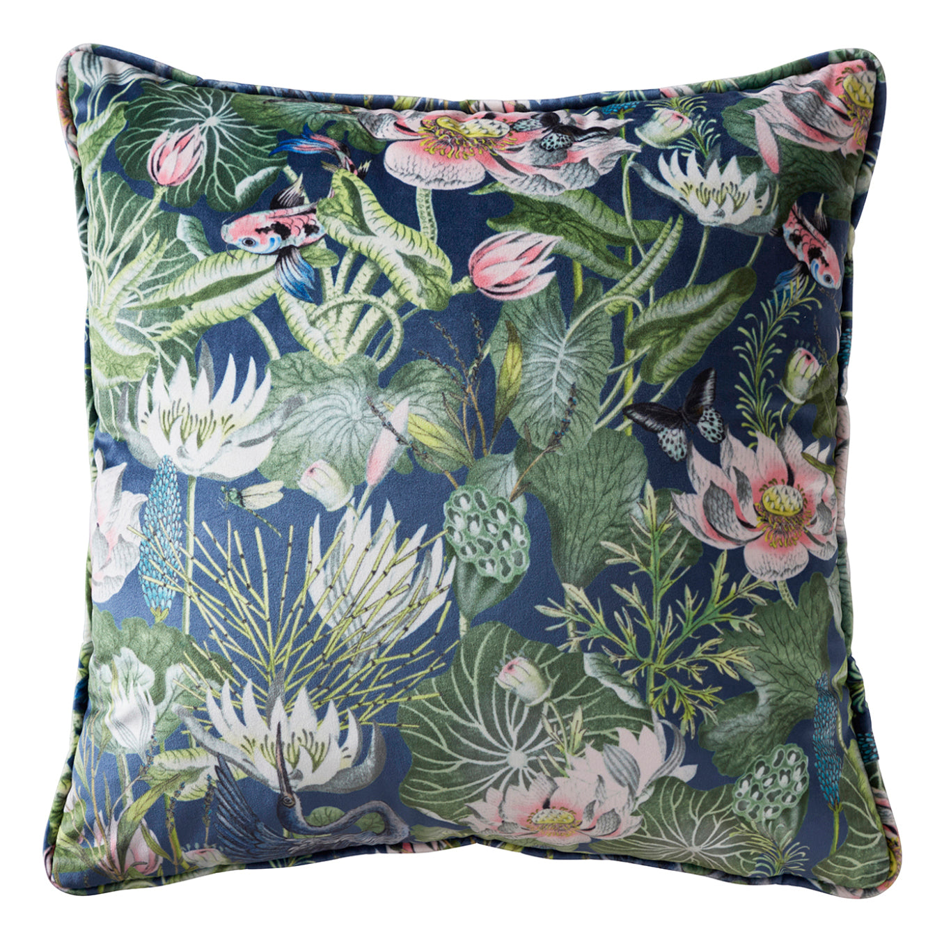 Waterlily Cushion - Midnight