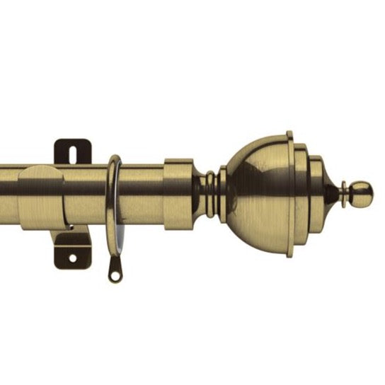 35mm Elements By Swish Antique Brass Complete Pole Set