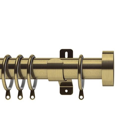 35mm Elements By Swish Antique Brass Complete Pole Set
