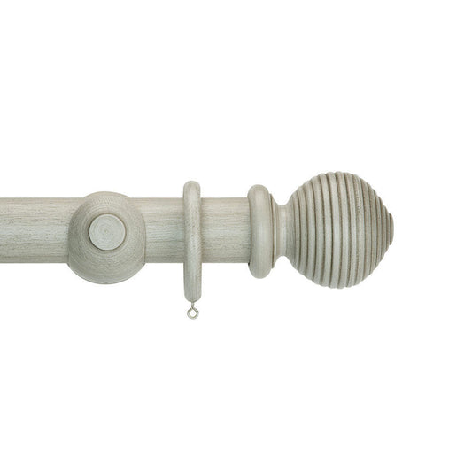 50mm Duet Pole Set Complete with Beehive Finials - Chateau Grey