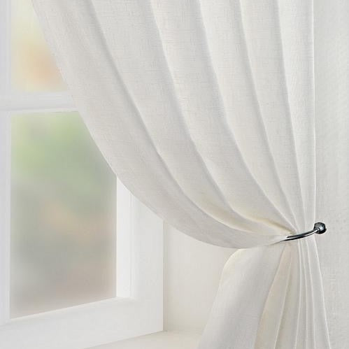 Boucle White Voile Panel