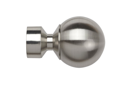 28mm Poles Apart Small Ball Finial Pk 2 Satin Silver