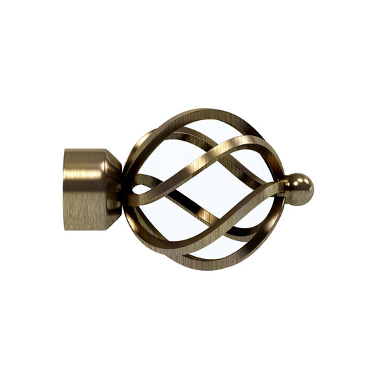 28mm Cage Finial Pk 2 - Antique Brass