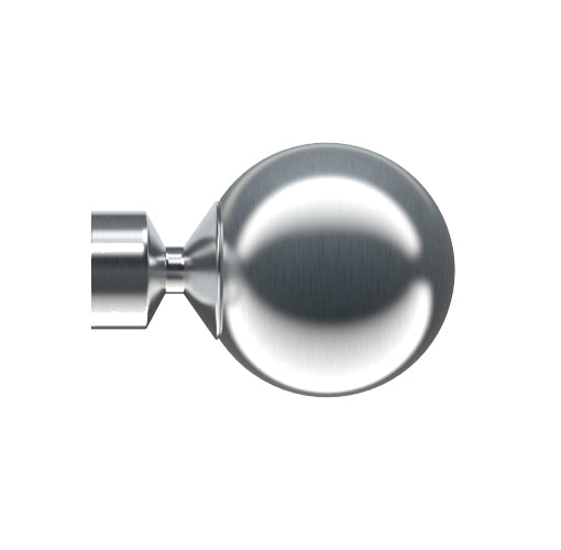 28mm Poles Apart Sphere Finial Pk 2 Satin Silver