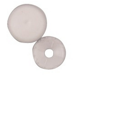 22mm White Polypropylene Easy Cover Buttons Pk100