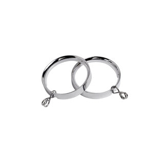 28mm Metal Flat Lined Ring Pk 100 - Chrome