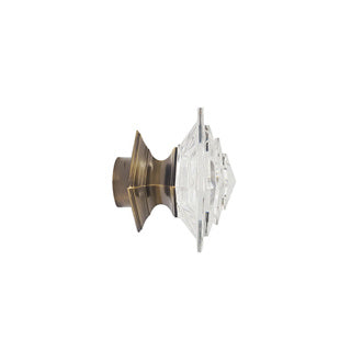 35mm Luxe Aztec Finial Pk 2 Antique Brass