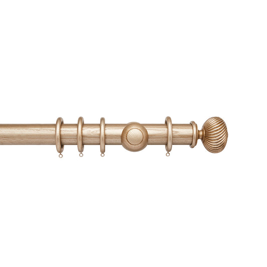 45mm Ashbridge Sezincote Wood Complete Pole Set - Champagne Gold