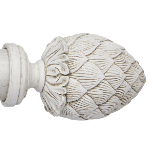 45mm Ashbridge Kew Finial Pk1 - Parchment White