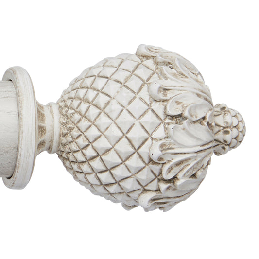 45mm Ashbridge Botanical Finial Pk1 - Parchment White