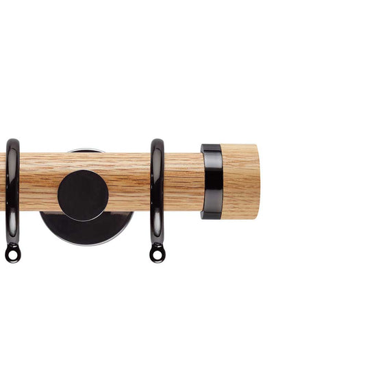 35mm Wood Stud Complete Pole Set - Black Nickel Effect