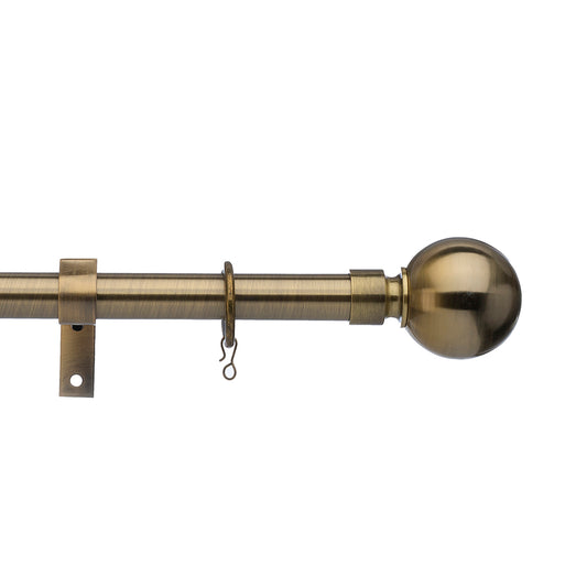 16-19mm Universal Ball Extendable Pole Set - Antique Brass