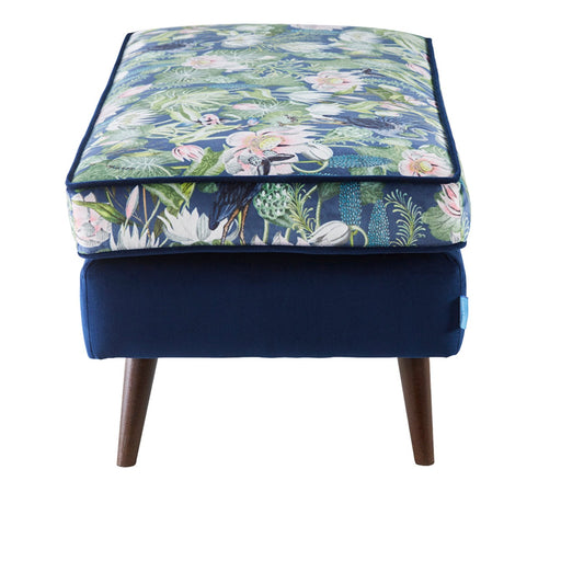 Waterlily Footstool - Midnight