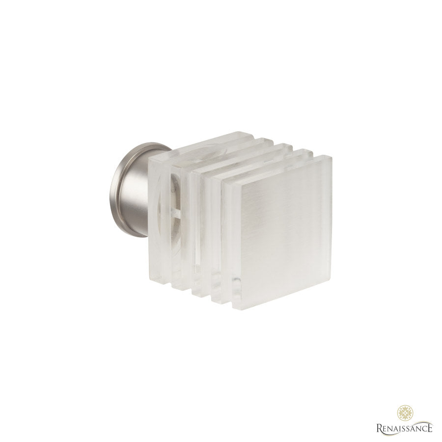 35mm Acrylic Cube Finial - Titanium
