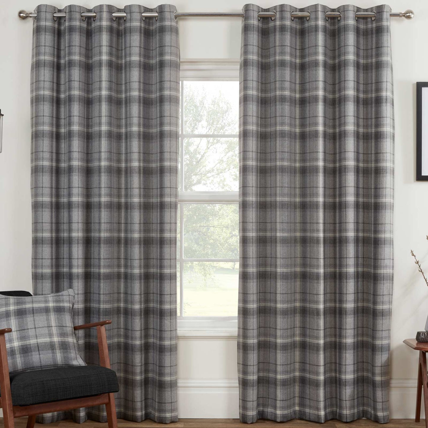 Carnoustie Eyelet Curtains - Grey